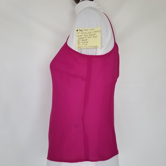 #318 NWT Jones Wear Silk Fuchsia Ruffles Blouse 4 - Picture 12 of 16